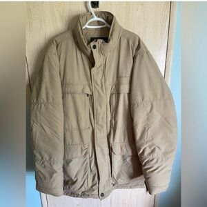 Eddie Bauer Men's Beige Puffer Jacket